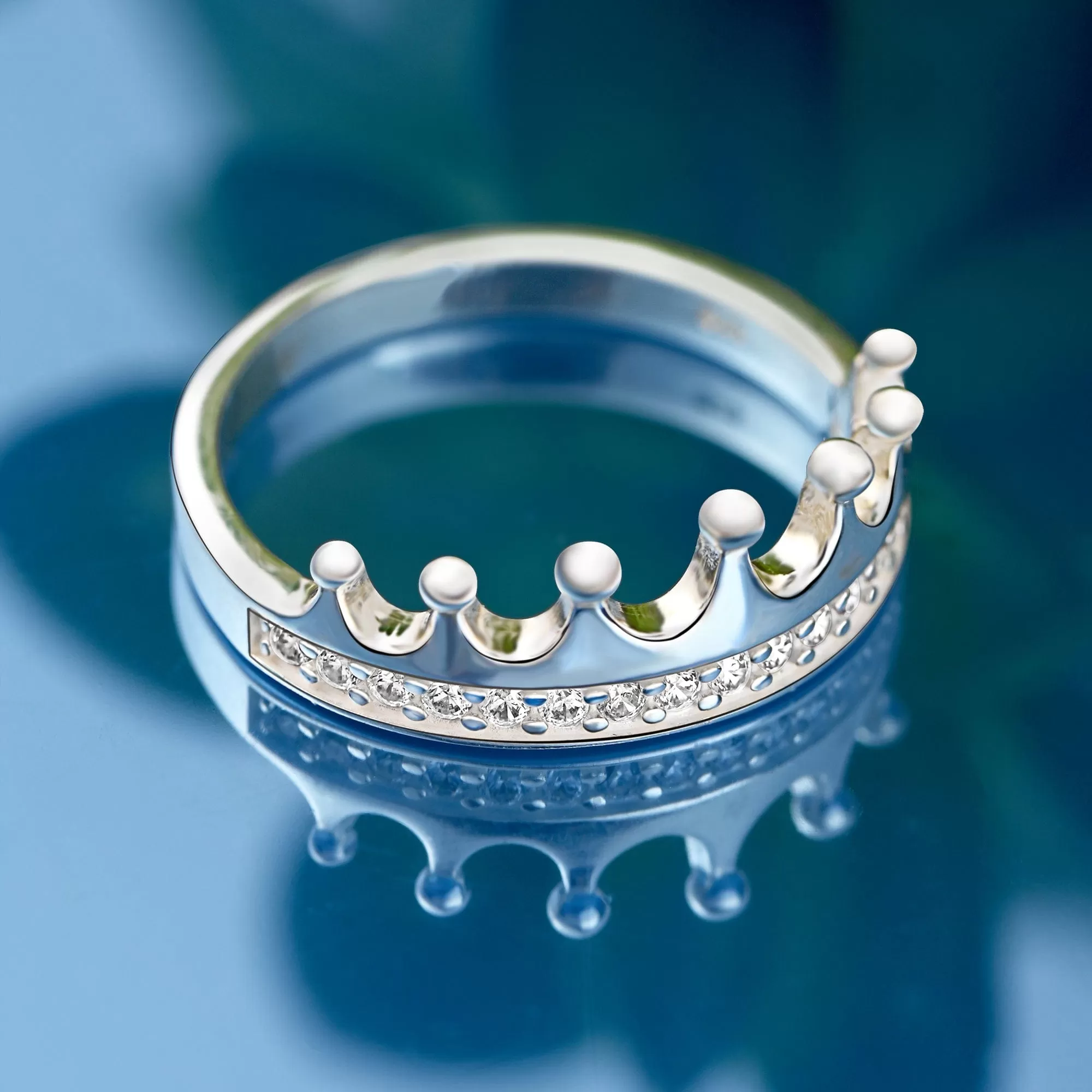 King and Queen Crown Promise Rings for Her