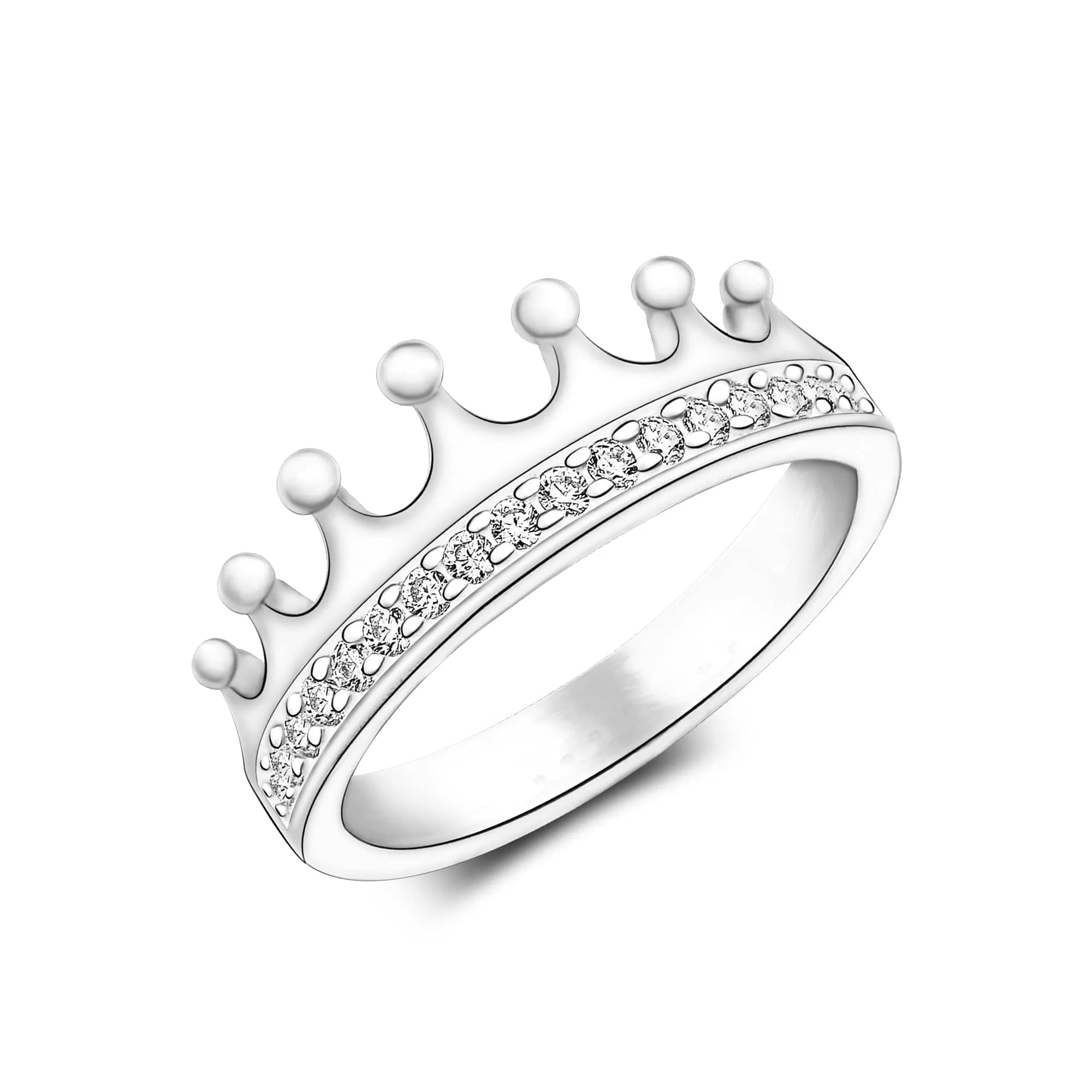 King and Queen Crown Promise Rings for Her