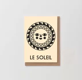 'Le Soleil' Sun Greetings Card