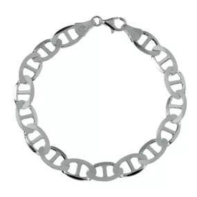 Mariner Link 10MM Wide Design Chain Bracelet Solid 925 Silver