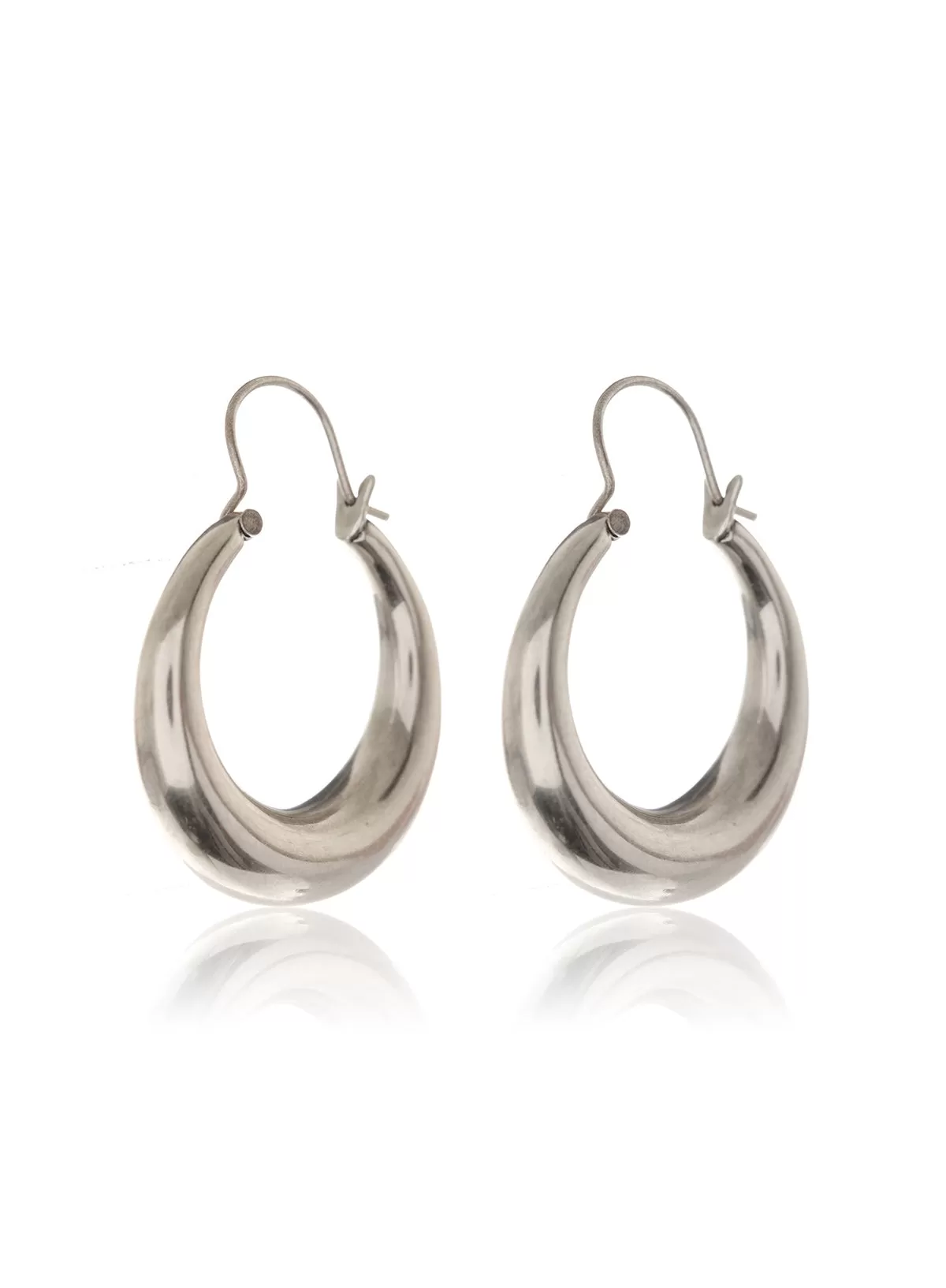 Martina Tube Hoops- Silver