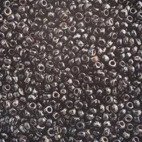 Miyuki Seed Bead 11/0 apx. 22g OP. Black Picasso