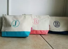 Monogrammed make up bags