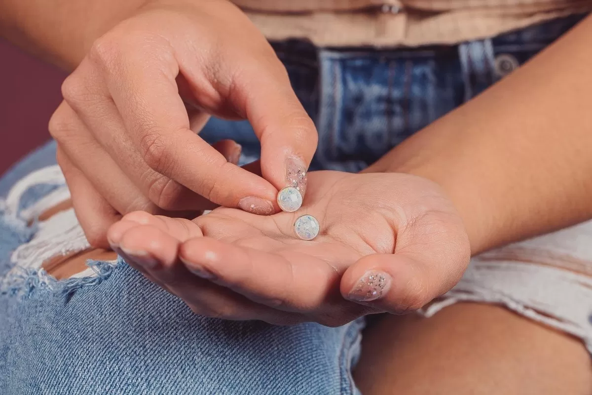 Opal Stud Earrings