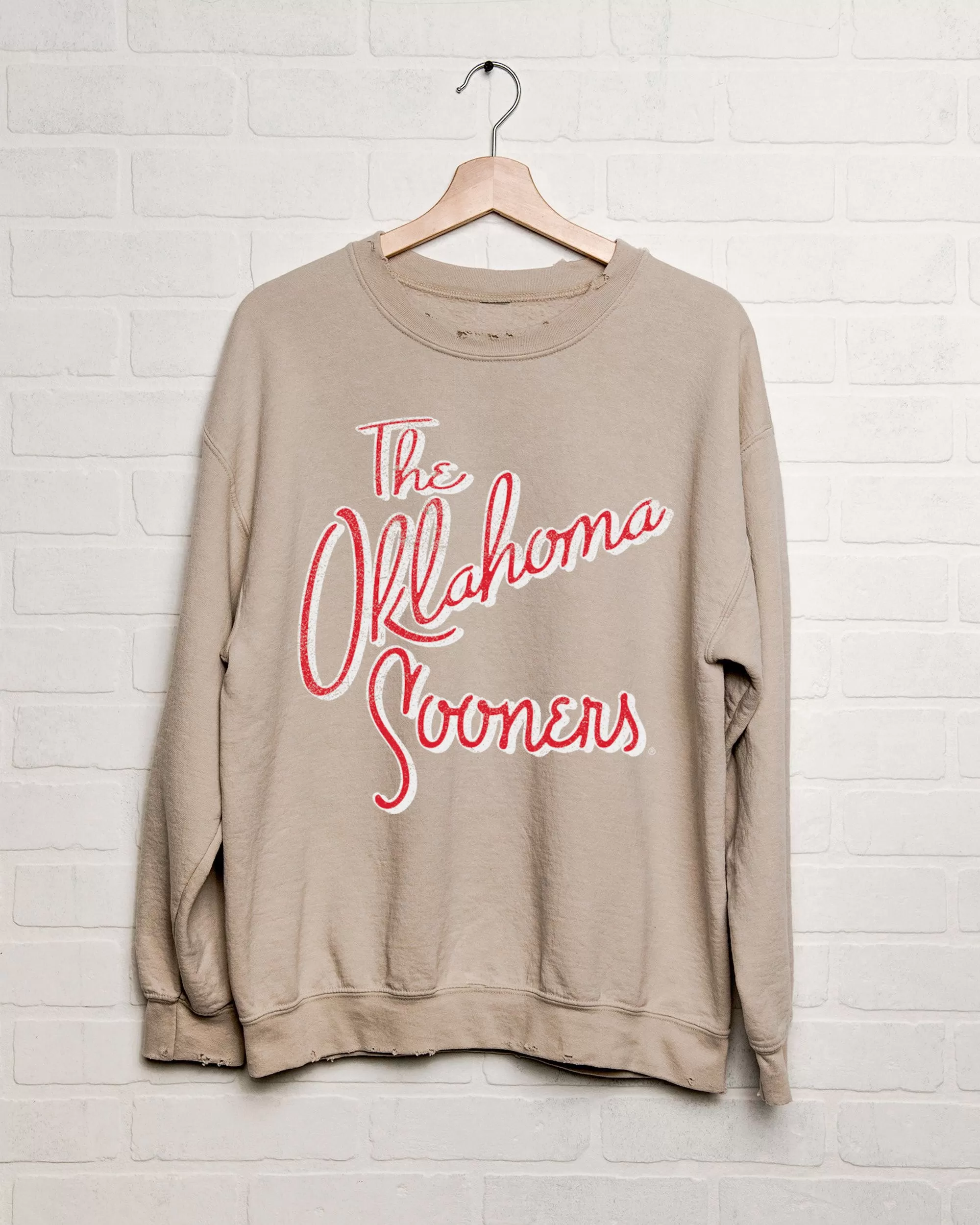 OU Sooners Beverly Sand Thrifted Sweatshirt