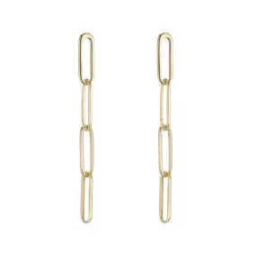 Paperclip Chain Drop Earrings