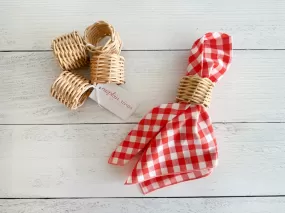 Picnic Basket Napkin Rings, set of four