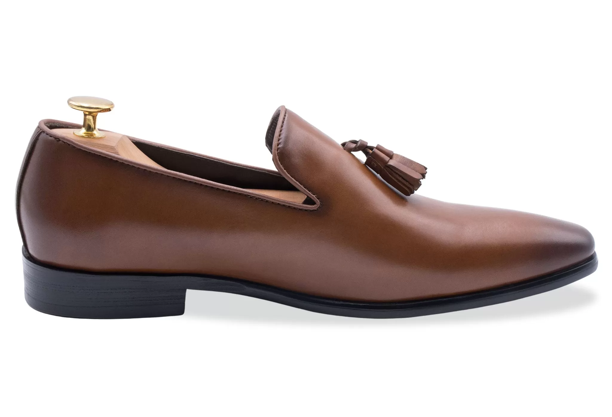 Polvorines Chestnut Wholecut Tassel Loafer