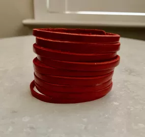 Red Leather Bracelet