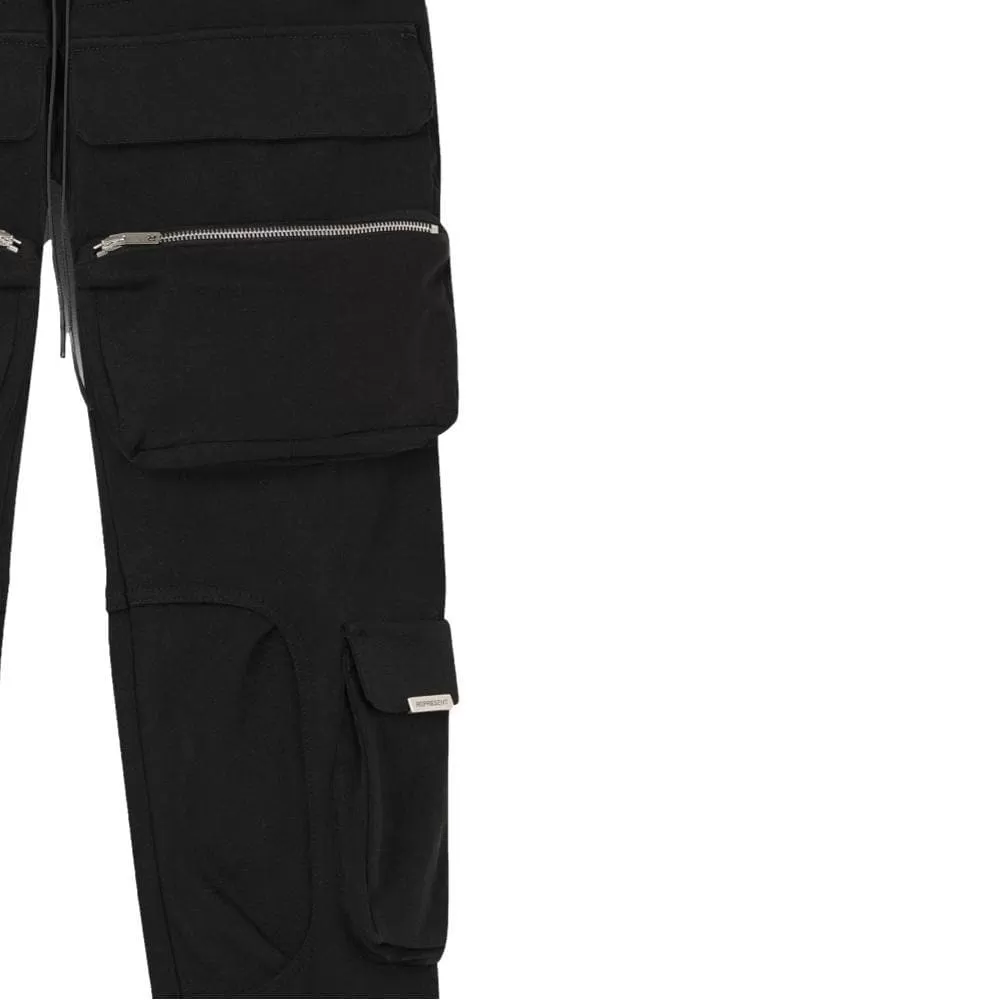 REPRESENT CARGO PANTS-BLACK