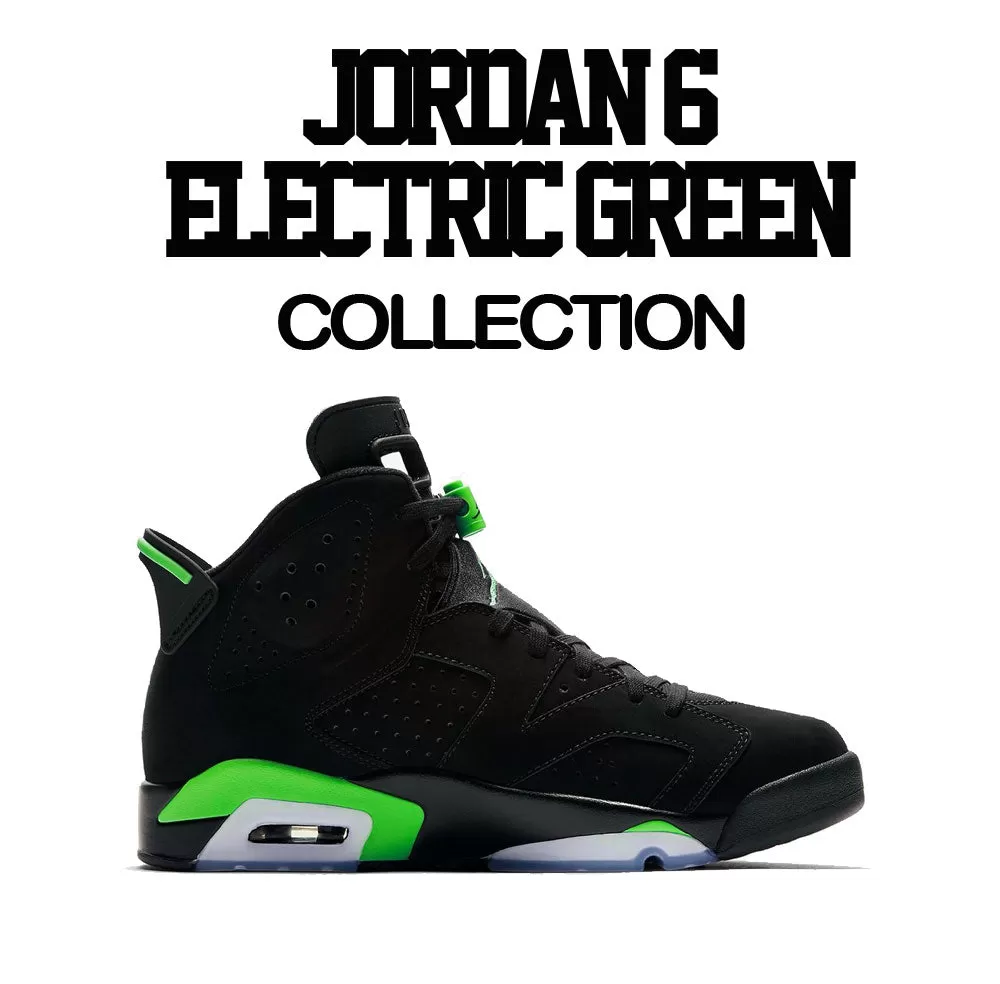 Retro 6 Electric Green Shirt - Earned - Black