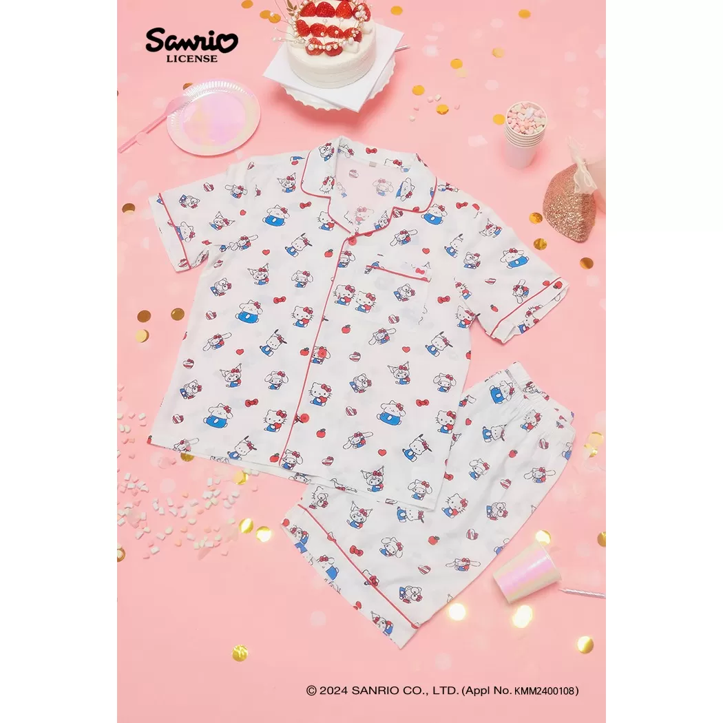 (Sanrio Characters 2024) Sanrio Characters Short-Sleeved Pyjamas