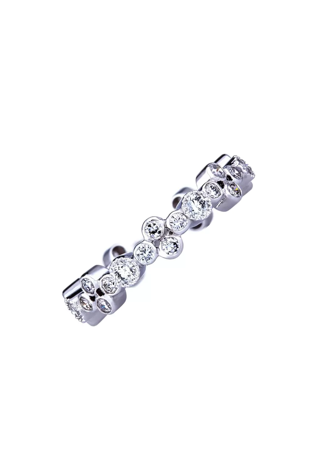 Sethi Couture Lace 18KWG White Diamond Eternity Band