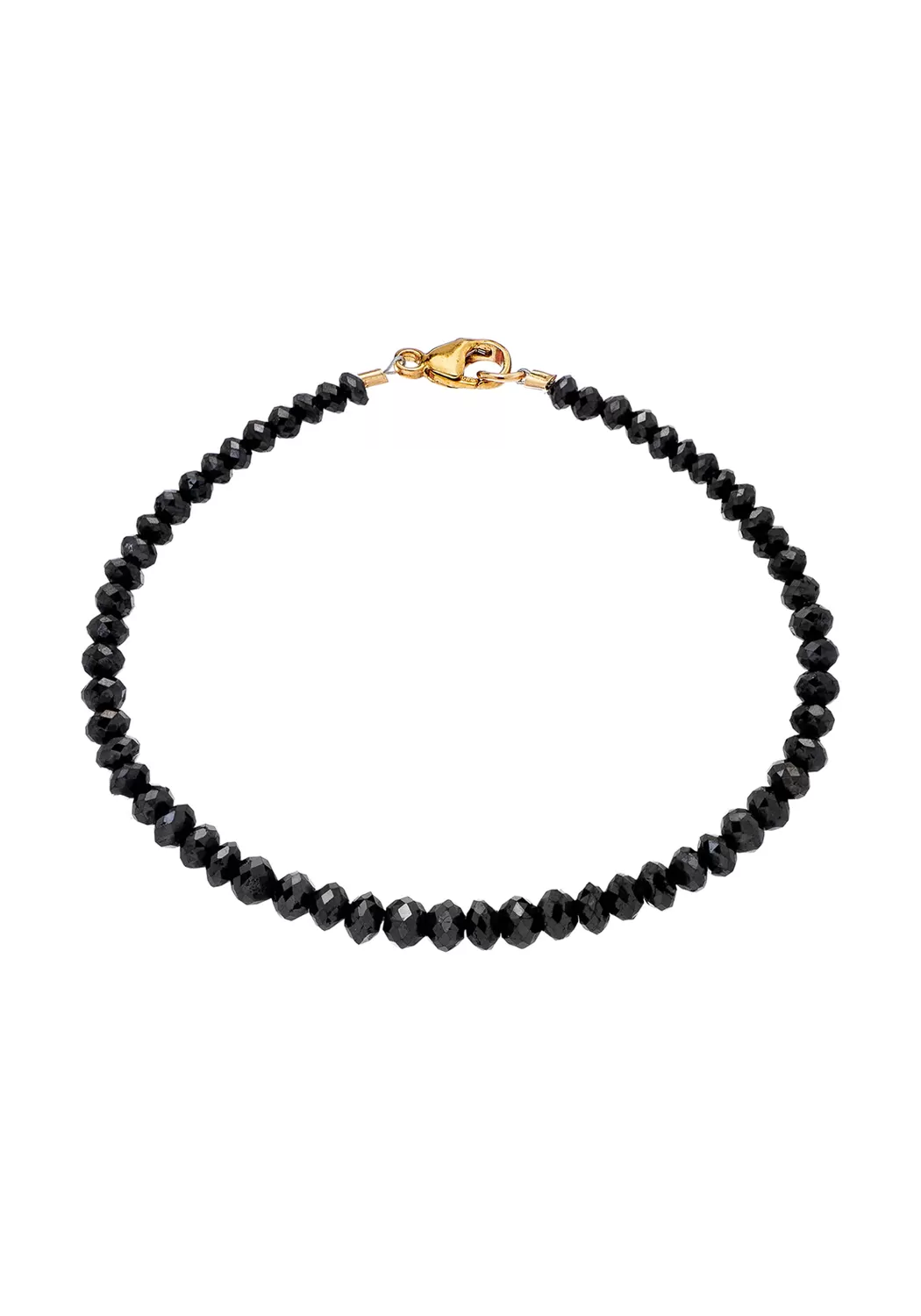 Sethi Couture Noir 14KYG Graduated Black Diamond Beaded Bracelet