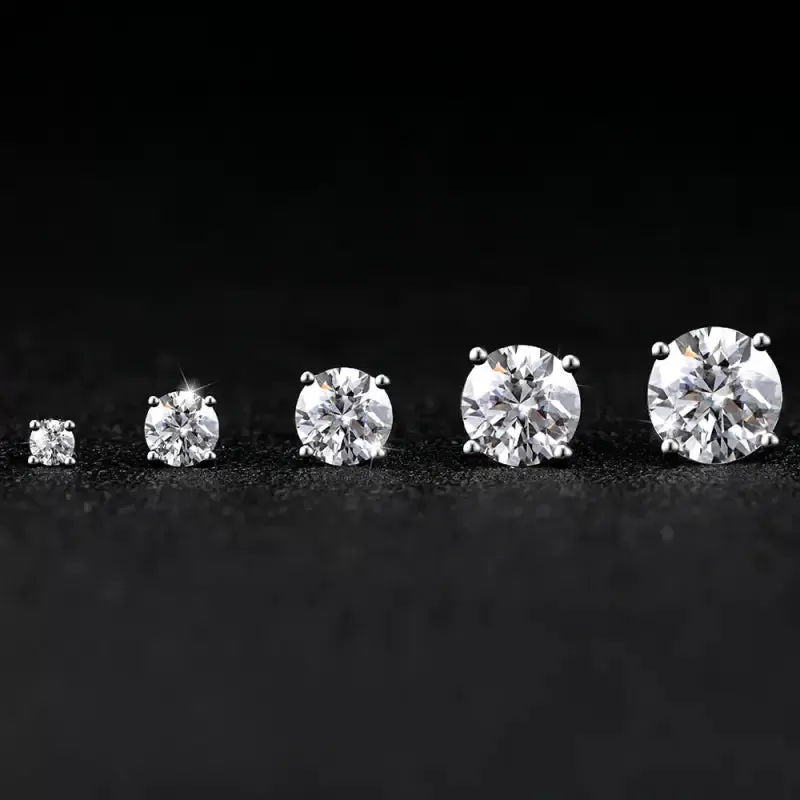 Shine Bright with 2CT Moissanite Stud Earrings!