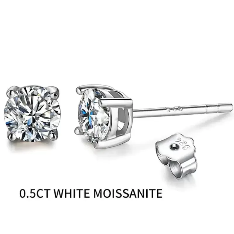 Shine Bright with 2CT Moissanite Stud Earrings!