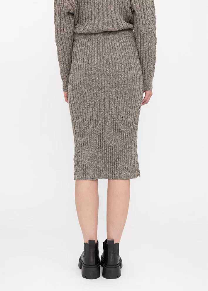 Soft Rebels Vera skirt Knit SR522-213 Nederdel - Sandshell Melange