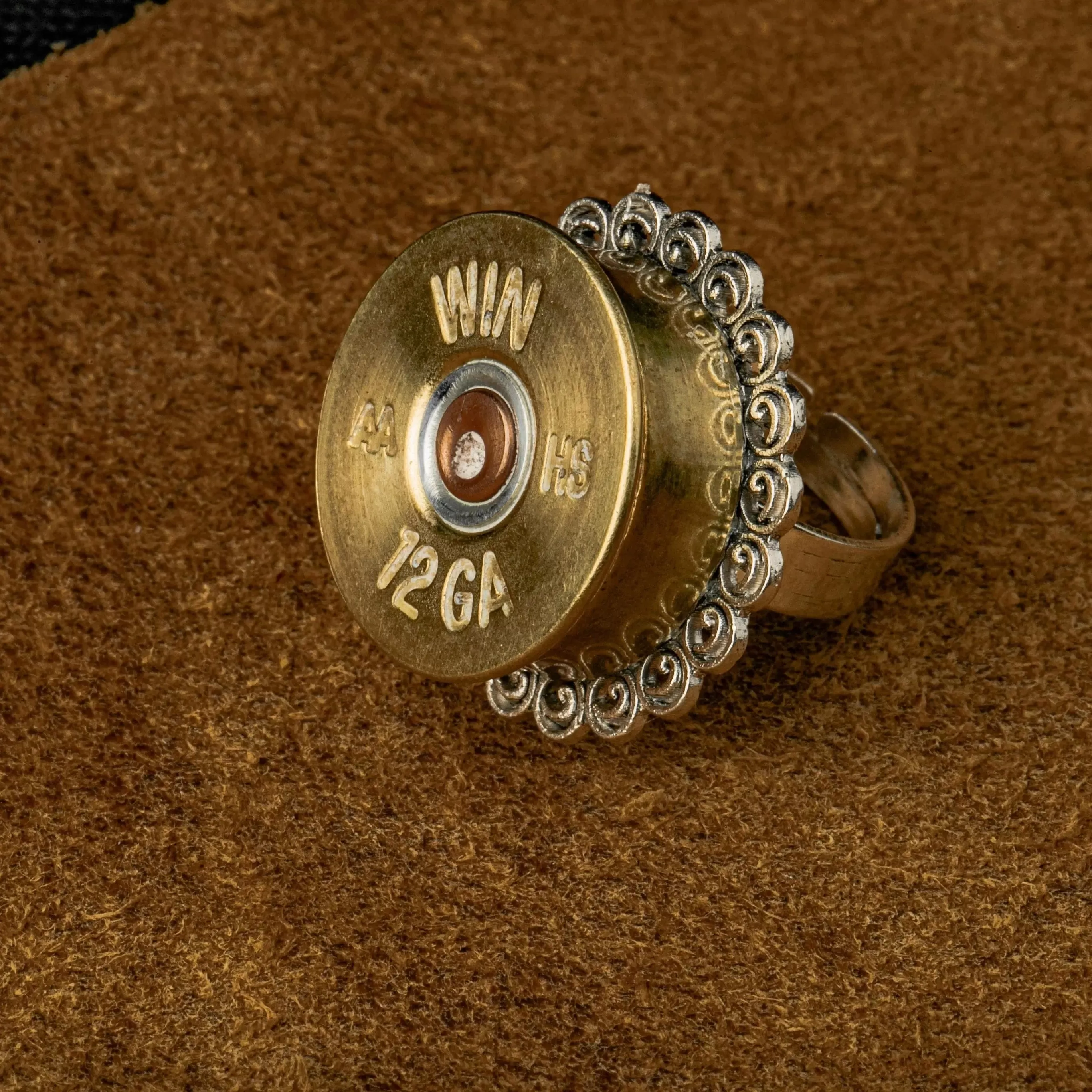 Steampunk 12 gauge rings