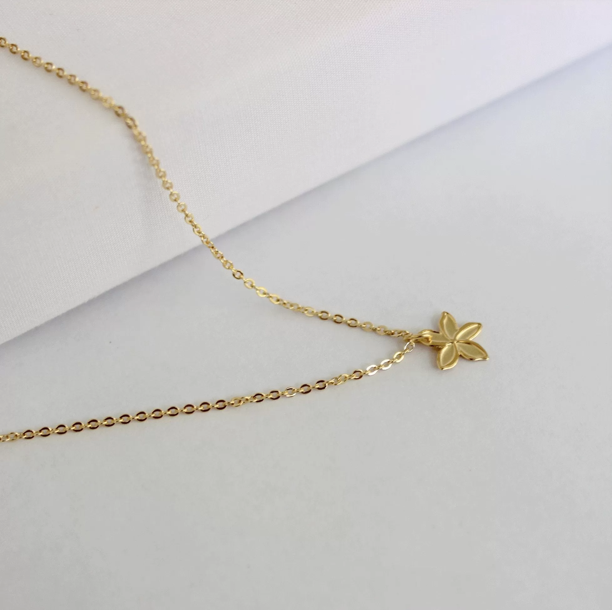 Tiny Plumeria Melia Necklace