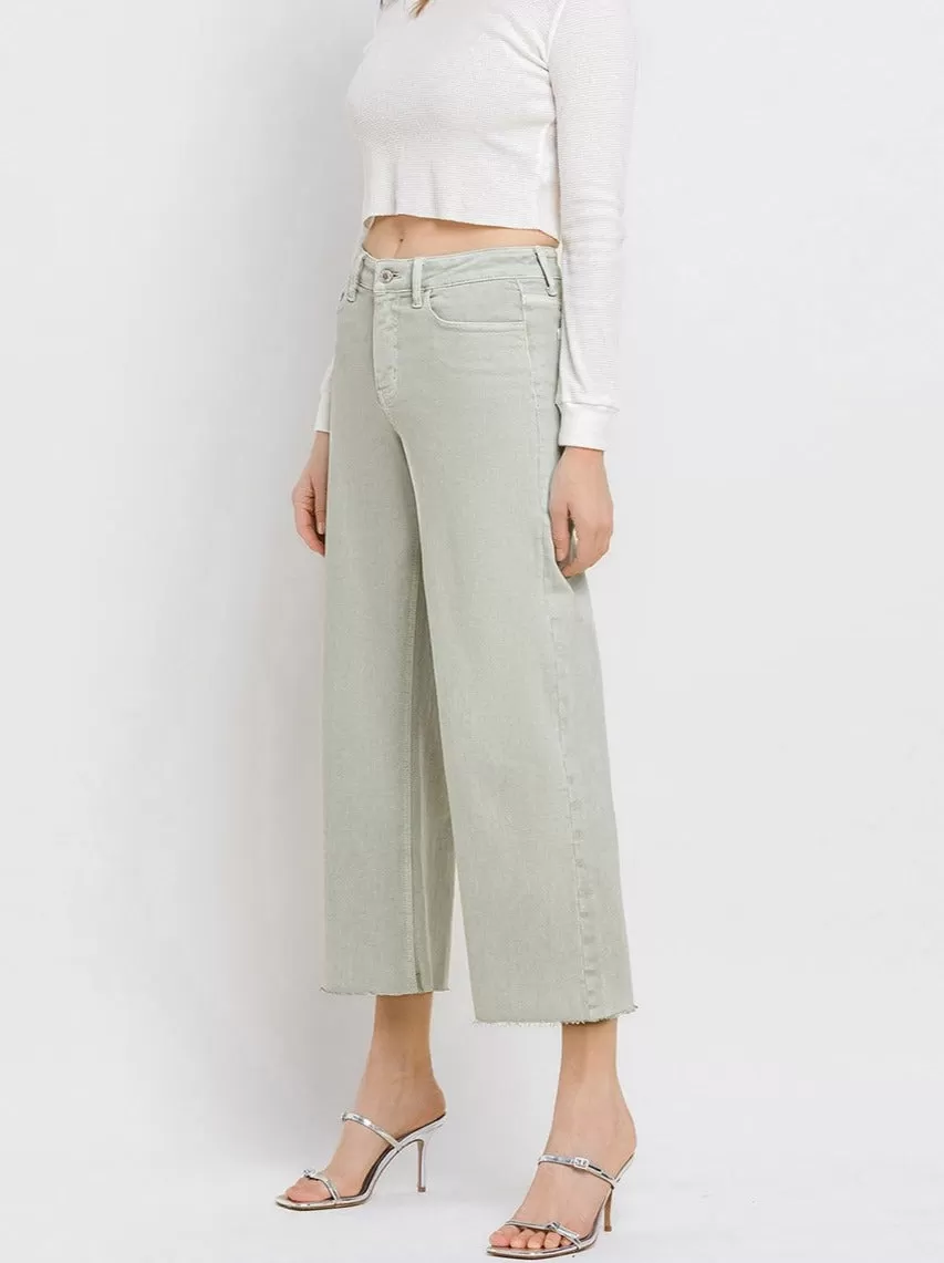 Vervet : Olivia High Rise Crop Wide leg