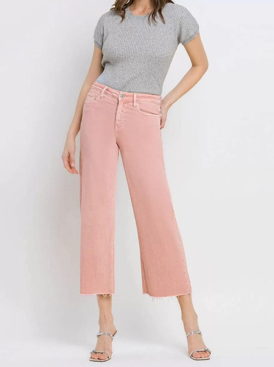 Vervet : Olivia High Rise Crop Wide leg