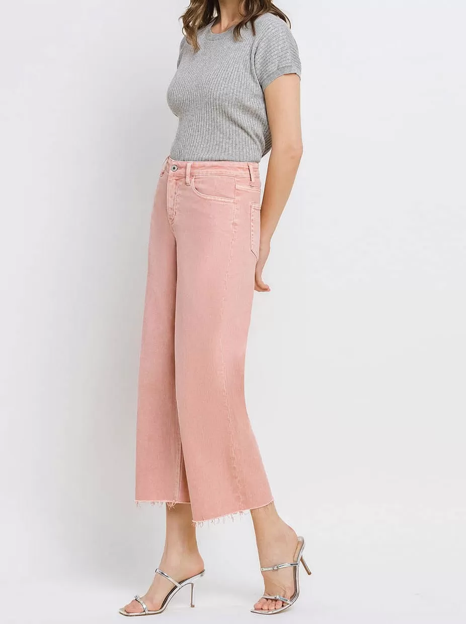 Vervet : Olivia High Rise Crop Wide leg