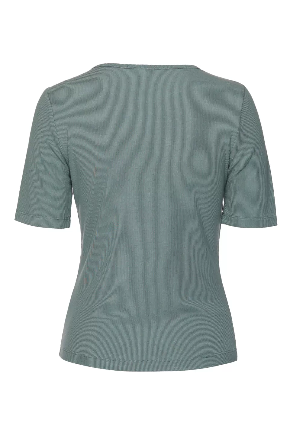 Wired Half Sleeve Slim Sea Green Rib Tee